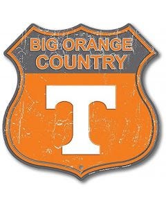 Metal Highway Sign - "Big Orange Country"