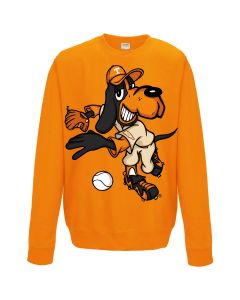 Adult Crewneck Sweatshirt. Pitching Smokey