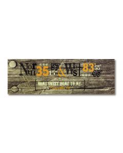 8 x 24 Wood Print - Coordinates